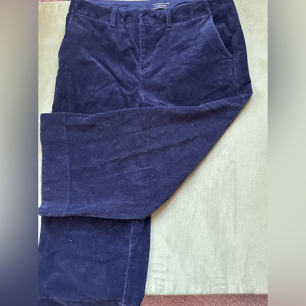 Navy Corduroy Land’s End Wide Leg Pants